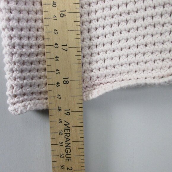 Free People FP Beach Summer Breeze Women's Crochet Top M Pink Button Crop 386 - Picture 9 of 10